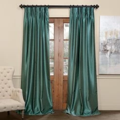 Wholesale 😀 Exclusive Fabrics Solid Faux Dupioni Pleated Blackout Curtain Panel Storm Grey ✔️ -Exclusive Fabrics SHOP Exclusive Fabrics Blackout solid Faux Dupioni Pleated Curtain Panel 281 Panel29 4