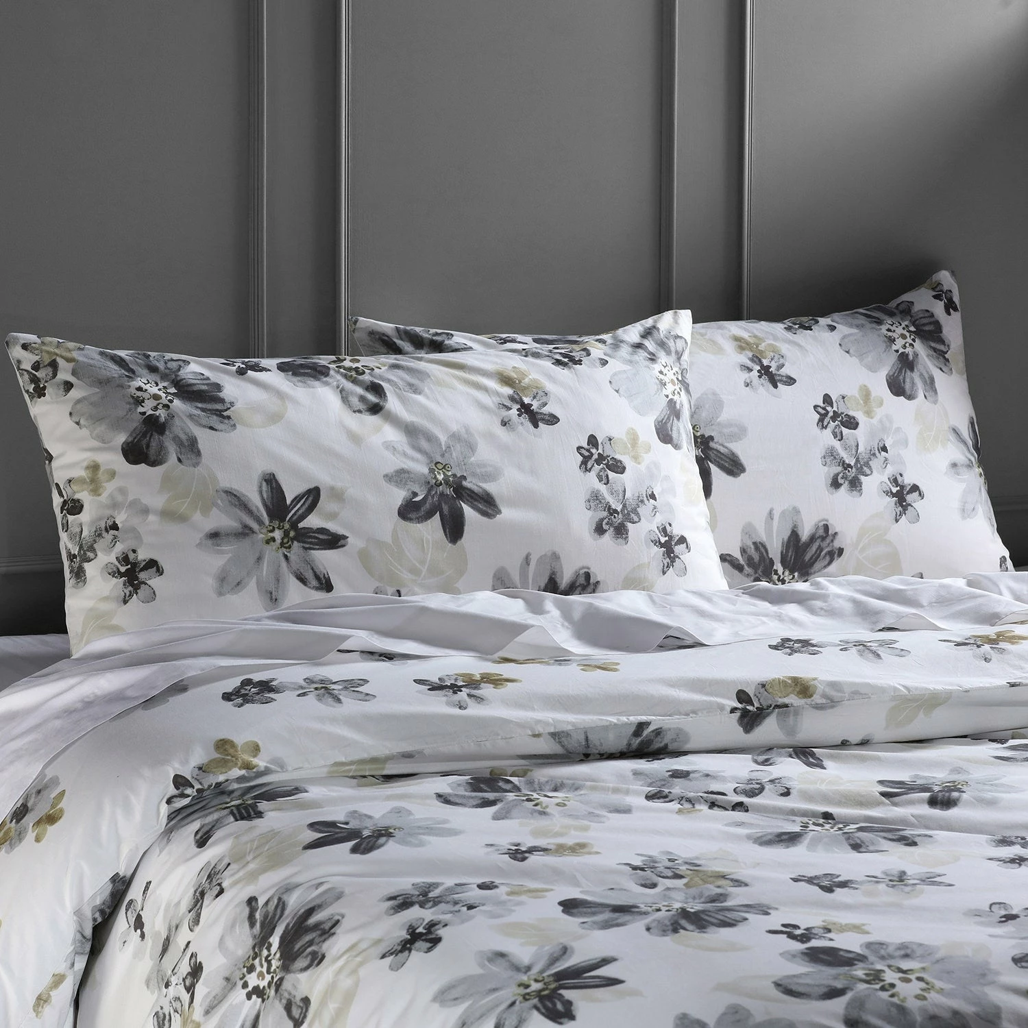 Discount 🎁 Exclusive Fabrics Blossom Neutral Cotton Percale Printed Reversible Duvet Cover Set 🔔 5 Discount 🎁 Exclusive Fabrics Blossom Neutral Cotton Percale Printed Reversible Duvet Cover Set 🔔 - Image 3