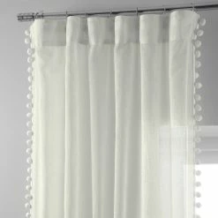 Deals ⭐ Exclusive Fabrics Borla Patterned Faux Linen Sheer Curtain (1 Panel) Borla Off-white ⌛ -Exclusive Fabrics SHOP Exclusive Fabrics Borla Patterned Faux Linen Sheer Curtain 281 Panel29 3