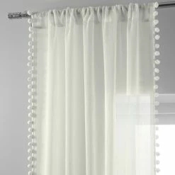 Deals ⭐ Exclusive Fabrics Borla Patterned Faux Linen Sheer Curtain (1 Panel) Borla Off-white ⌛ -Exclusive Fabrics SHOP Exclusive Fabrics Borla Patterned Faux Linen Sheer Curtain 281 Panel29 4