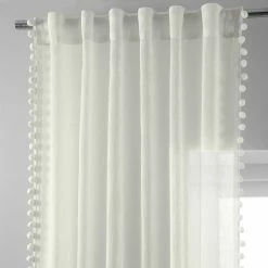 Deals ⭐ Exclusive Fabrics Borla Patterned Faux Linen Sheer Curtain (1 Panel) Borla Off-white ⌛ -Exclusive Fabrics SHOP Exclusive Fabrics Borla Patterned Faux Linen Sheer Curtain 281 Panel29 5
