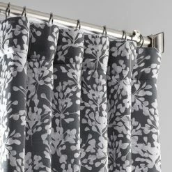 Discount 🌟 Exclusive Fabrics Botanic Grey Printed Linen Textured Blackout Curtain (1 Panel) ⭐ -Exclusive Fabrics SHOP Exclusive Fabrics Botanic Grey Printed Linen Textured Blackout Curtain 80a51fd6 c8c0 434c b2d8 c5d071ab6657