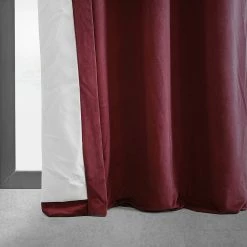 Cheapest 🎉 Exclusive Fabrics Burgundy Grommet Velvet Blackout Curtain (1 Panel) 🥰 -Exclusive Fabrics SHOP Exclusive Fabrics Burgundy Grommet Velvet Blackout Curtain 281 Panel29 6