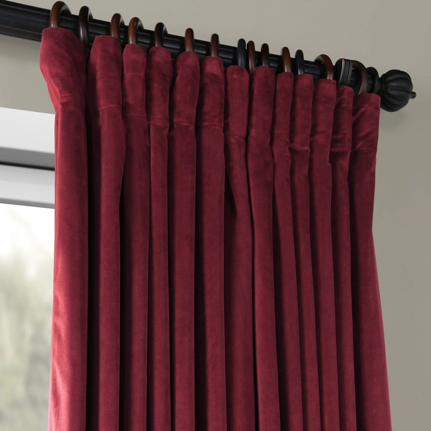Brand new 😀 Exclusive Fabrics Burgundy Velvet Blackout Extra Wide Curtain (1 Panel) 👏 5 Brand new 😀 Exclusive Fabrics Burgundy Velvet Blackout Extra Wide Curtain (1 Panel) 👏 - Image 3