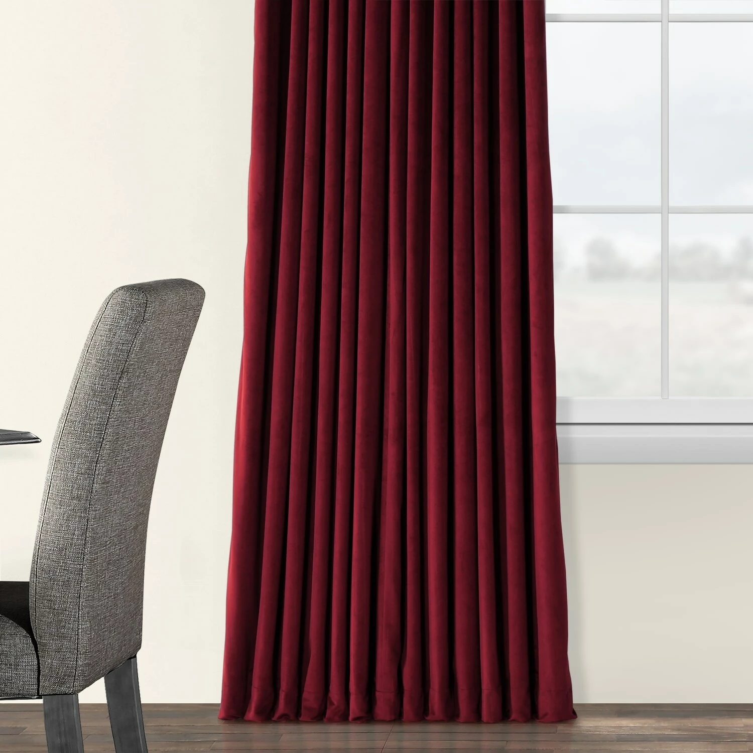 Brand new 😀 Exclusive Fabrics Burgundy Velvet Blackout Extra Wide Curtain (1 Panel) 👏 8 Brand new 😀 Exclusive Fabrics Burgundy Velvet Blackout Extra Wide Curtain (1 Panel) 👏 - Image 6