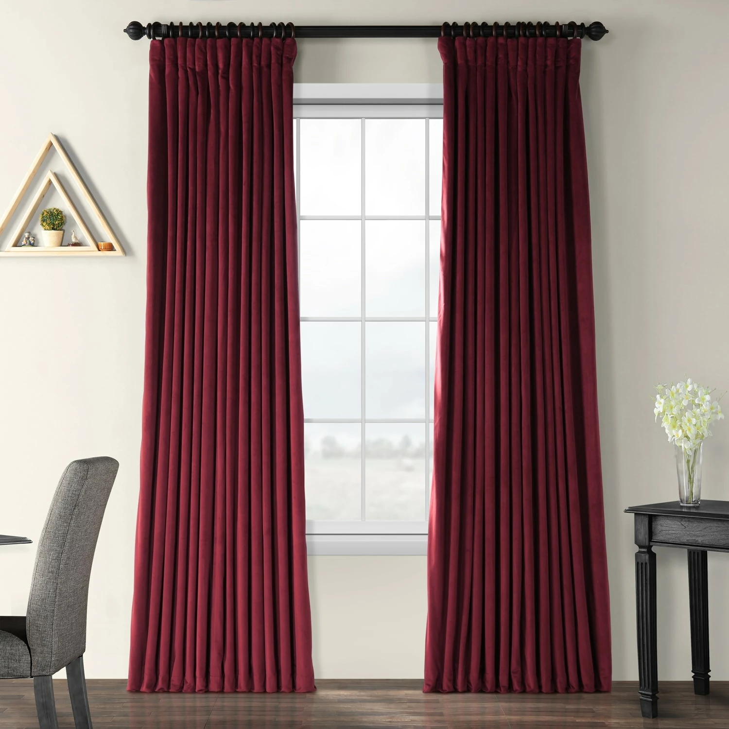 Brand new 😀 Exclusive Fabrics Burgundy Velvet Blackout Extra Wide Curtain (1 Panel) 👏 3 Brand new 😀 Exclusive Fabrics Burgundy Velvet Blackout Extra Wide Curtain (1 Panel) 👏