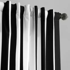 Best Pirce ✔️ Exclusive Fabrics Cabana Black Stripe Cotton Curtain (1 Panel) 😀 -Exclusive Fabrics SHOP Exclusive Fabrics Cabana Black Stripe Cotton Curtain Panel 444efd41 7034 4e83 a607 6b7d6a1667d6