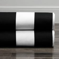 Best Pirce ✔️ Exclusive Fabrics Cabana Black Stripe Cotton Curtain (1 Panel) 😀 -Exclusive Fabrics SHOP Exclusive Fabrics Cabana Black Stripe Cotton Curtain Panel 94de34ff e0a3 432e b648 2d748fe479de