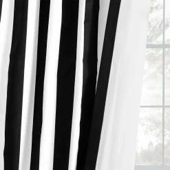 Best Pirce ✔️ Exclusive Fabrics Cabana Black Stripe Cotton Curtain (1 Panel) 😀 -Exclusive Fabrics SHOP Exclusive Fabrics Cabana Black Stripe Cotton Curtain Panel b13c324d d1d0 4616 8a9d 744a32ad1065