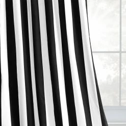 Best Pirce ✔️ Exclusive Fabrics Cabana Black Stripe Cotton Curtain (1 Panel) 😀 -Exclusive Fabrics SHOP Exclusive Fabrics Cabana Black Stripe Cotton Curtain Panel ff07c842 22cf 41bf 9bb3 4944df0aff2b