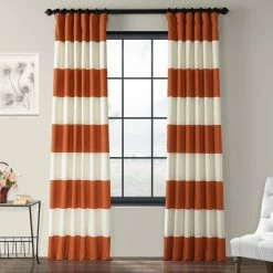 Cheap 😀 Exclusive Fabrics Cabana Cotton Horizontal Stripe 108-inch Curtain (1 Panel) Onyx Black & Offwhite 🎉 -Exclusive Fabrics SHOP Exclusive Fabrics Cabana Cotton Horizontal Stripe 108 inch Curtain Panel 95c53224 204c 4d09 8f6b 4b8263461da3