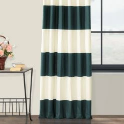 Cheap 😀 Exclusive Fabrics Cabana Cotton Horizontal Stripe 108-inch Curtain (1 Panel) Onyx Black & Offwhite 🎉 -Exclusive Fabrics SHOP Exclusive Fabrics Cabana Cotton Horizontal Stripe 108 inch Curtain Panel c4397c6e deab 4566 9aa8 ab8f4182279a