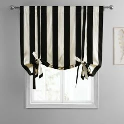 Brand new 🎉 Exclusive Fabrics Cabana Printed Cotton Tie-Up Window Shade - 46 X 63 🔥 -Exclusive Fabrics SHOP Exclusive Fabrics Cabana Printed Cotton Tie Up Window Shade 2