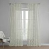 Buy 🎉 Exclusive Fabrics Calais Tile Patterned Faux Linen Sheer Curtain 😉 -Exclusive Fabrics SHOP Exclusive Fabrics Calais Tile Patterned Faux Linen Sheer Curtain