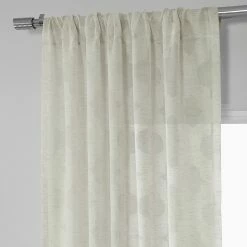 Buy 🎉 Exclusive Fabrics Calais Tile Patterned Faux Linen Sheer Curtain 😉 -Exclusive Fabrics SHOP Exclusive Fabrics Calais Tile Patterned Faux Linen Sheer Curtain 12