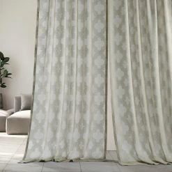 Buy 🎉 Exclusive Fabrics Calais Tile Patterned Faux Linen Sheer Curtain 😉 -Exclusive Fabrics SHOP Exclusive Fabrics Calais Tile Patterned Faux Linen Sheer Curtain 8