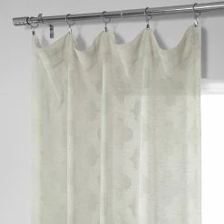 Buy 🎉 Exclusive Fabrics Calais Tile Patterned Faux Linen Sheer Curtain 😉 -Exclusive Fabrics SHOP Exclusive Fabrics Calais Tile Patterned Faux Linen Sheer Curtain 9