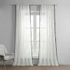 New 🛒 Exclusive Fabrics Campane Patterned Faux Linen Sheer Curtain (1 Panel) Campane Black 😍 -Exclusive Fabrics SHOP Exclusive Fabrics Campane Patterned Faux Linen Sheer Curtain 281 Panel29