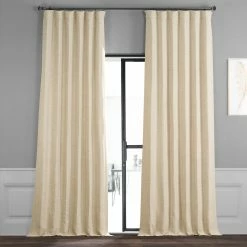 Top 10 🥰 Exclusive Fabrics Candlelight Bellino Room Darkening Curtain (1 Panel) Ivory ✔️