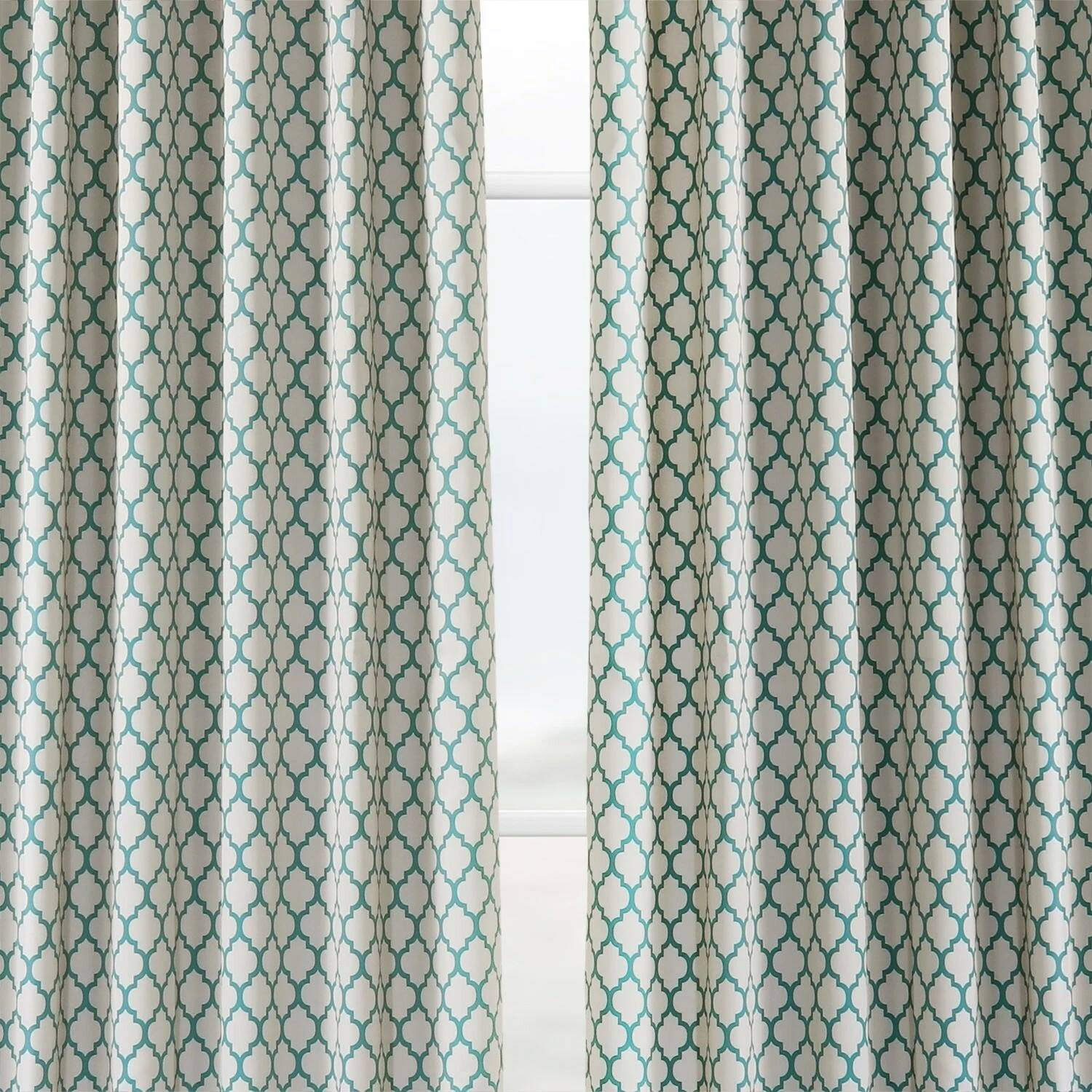 Brand new ๐ Exclusive Fabrics Casablanca Aqua/ Beige Room Darkening Curtain Panel Pair (2 Panels) โญ 12 Brand new ๐ Exclusive Fabrics Casablanca Aqua/ Beige Room Darkening Curtain Panel Pair (2 Panels) โญ - Image 10