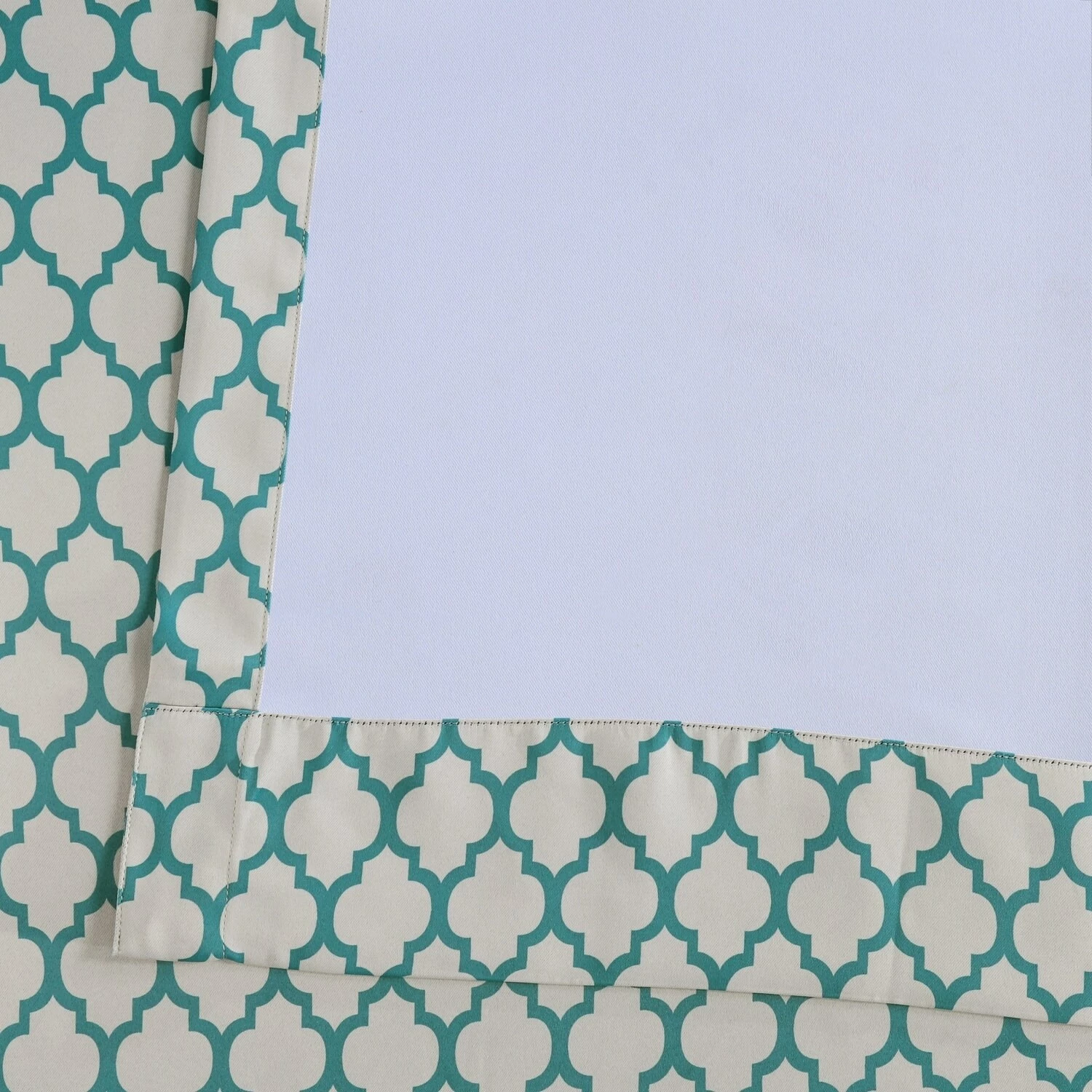 Brand new ๐ Exclusive Fabrics Casablanca Aqua/ Beige Room Darkening Curtain Panel Pair (2 Panels) โญ 8 Brand new ๐ Exclusive Fabrics Casablanca Aqua/ Beige Room Darkening Curtain Panel Pair (2 Panels) โญ - Image 6