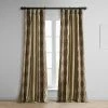 Flash Sale 👏 Exclusive Fabrics Chai Embroidered Faux Silk Curtain (1 Panel) Chai Gold 🤩