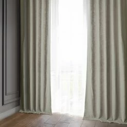 Best Sale 🎁 Exclusive Fabrics Classic Faux Linen Curtain (1 Panel) Light Tan 🎉 -Exclusive Fabrics SHOP Exclusive Fabrics Classic Faux Linen Curtain 281 Panel29 5