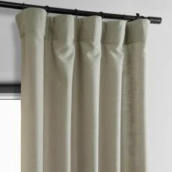 Best Sale 🎁 Exclusive Fabrics Classic Faux Linen Curtain (1 Panel) Light Tan 🎉 -Exclusive Fabrics SHOP Exclusive Fabrics Classic Faux Linen Curtain 281 Panel29 6