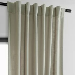 Best Sale 🎁 Exclusive Fabrics Classic Faux Linen Curtain (1 Panel) Light Tan 🎉 -Exclusive Fabrics SHOP Exclusive Fabrics Classic Faux Linen Curtain 281 Panel29 8
