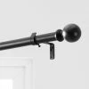 New ⌛ Exclusive Fabrics Classic Sphere Ball Extendable Metal Rod Set, 52 - 144 Nickel ⌛