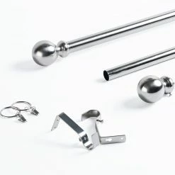 New ⌛ Exclusive Fabrics Classic Sphere Ball Extendable Metal Rod Set, 52 - 144 Nickel ⌛ -Exclusive Fabrics SHOP Exclusive Fabrics Classic Sphere Ball Extendable Metal Rod Set2C 52 144 4