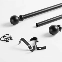 New ⌛ Exclusive Fabrics Classic Sphere Ball Extendable Metal Rod Set, 52 - 144 Nickel ⌛ -Exclusive Fabrics SHOP Exclusive Fabrics Classic Sphere Ball Extendable Metal Rod Set2C 52 144 8