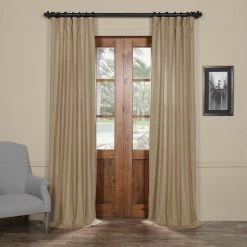 Top 10 🤩 Exclusive Fabrics Cotton Linen Blend Single Curtain (1 Panel) Seal Grey 💯