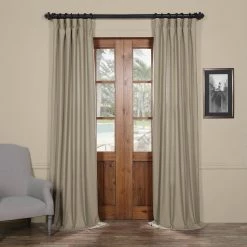 Top 10 🤩 Exclusive Fabrics Cotton Linen Blend Single Curtain (1 Panel) Seal Grey 💯 -Exclusive Fabrics SHOP Exclusive Fabrics Cotton Linen Blend Single Curtain 281 Panel29 9