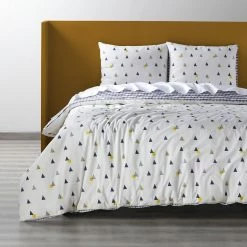 Best reviews of ⭐ Exclusive Fabrics Crocker Multi Cotton Percale Printed Reversible Duvet Cover Set 🎉