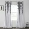 Wholesale 🤩 Exclusive Fabrics Cyprus Printed Linen Textured Room Darkening Curtain (1 Panel) Black ✨
