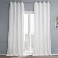 New 😉 Exclusive Fabrics Dune Textured Hotel Blackout Cotton Grommet Curtain (1 Panel) Noble Navy 🔥