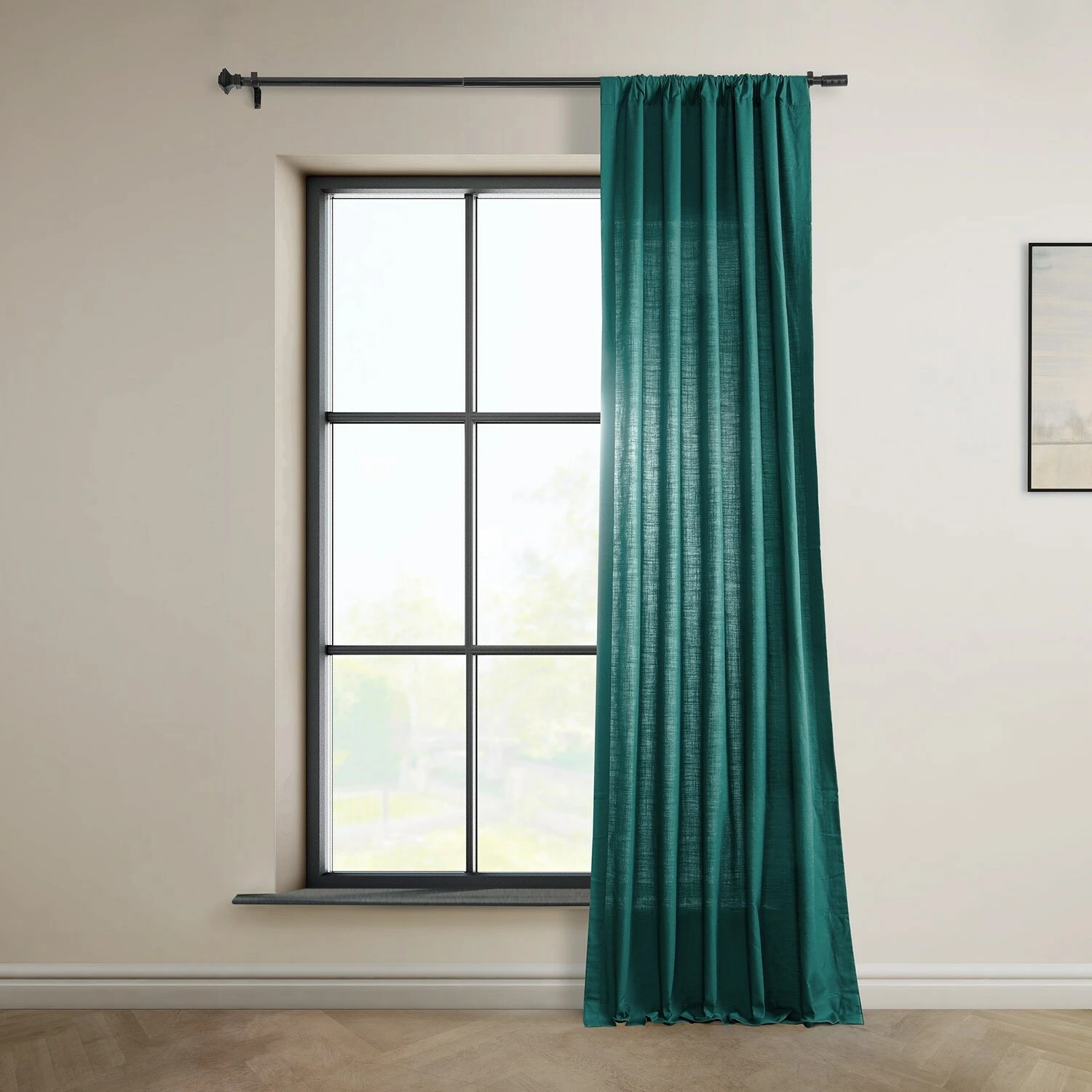 Cheap ❤️ Exclusive Fabrics Dune Textured Solid Cotton Curtain Pair (2 Panels) Dark Teal Green ✨ 15 Cheap ❤️ Exclusive Fabrics Dune Textured Solid Cotton Curtain Pair (2 Panels) Dark Teal Green ✨ - Image 13