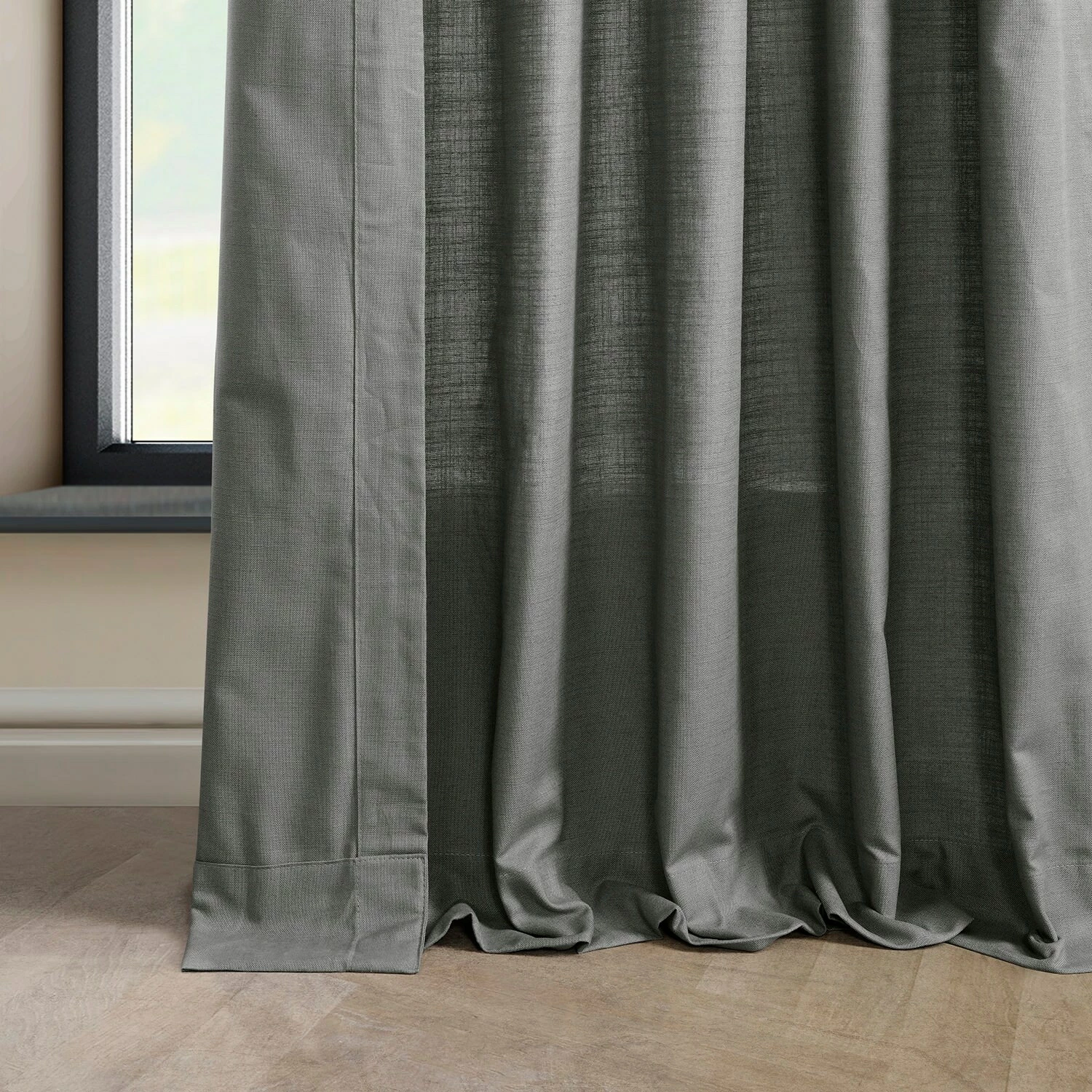 Cheap ❤️ Exclusive Fabrics Dune Textured Solid Cotton Curtain Pair (2 Panels) Dark Teal Green ✨ 12 Cheap ❤️ Exclusive Fabrics Dune Textured Solid Cotton Curtain Pair (2 Panels) Dark Teal Green ✨ - Image 10