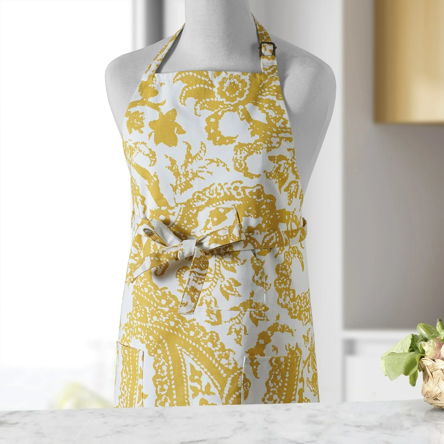 Deals 🔔 Exclusive Fabrics Edina Printed Cotton Apron - 27 X 34 Edina Gray 💯 7 Deals 🔔 Exclusive Fabrics Edina Printed Cotton Apron - 27 X 34 Edina Gray 💯 - Image 5
