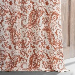 Outlet 💯 Exclusive Fabrics Edina Printed Cotton Hotel Blackout Curtain (1 Panel) Edina Blue ✔️ -Exclusive Fabrics SHOP Exclusive Fabrics Edina Printed Cotton Blackout Curtain Pair 282 Panels29 8