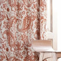 Outlet 💯 Exclusive Fabrics Edina Printed Cotton Hotel Blackout Curtain (1 Panel) Edina Blue ✔️ -Exclusive Fabrics SHOP Exclusive Fabrics Edina Printed Cotton Blackout Curtain Pair 282 Panels29 9