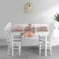 Exclusive Fabrics SHOP 7 Outlet โ Exclusive Fabrics Edina Printed Cotton Table Runner & Placemats Edina Yellow ๐