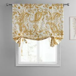 Cheap ✨ Exclusive Fabrics Edina Printed Cotton Tie-Up Window Shade - 46 X 63 Edina Blue 🤩 -Exclusive Fabrics SHOP Exclusive Fabrics Edina Printed Cotton Tie Up Window Shade 12