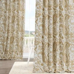 Coupon 😉 Exclusive Fabrics Edina Washed Printed Cotton Curtain Panel Edina Washed Grey 🎁 -Exclusive Fabrics SHOP Exclusive Fabrics Edina Washed Printed Cotton Single Curtain Panel 1
