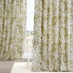 Coupon 😉 Exclusive Fabrics Edina Washed Printed Cotton Curtain Panel Edina Washed Grey 🎁 -Exclusive Fabrics SHOP Exclusive Fabrics Edina Washed Printed Cotton Single Curtain Panel 2