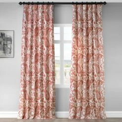 Coupon 😉 Exclusive Fabrics Edina Washed Printed Cotton Curtain Panel Edina Washed Grey 🎁 -Exclusive Fabrics SHOP Exclusive Fabrics Edina Washed Printed Cotton Single Curtain Panel 5