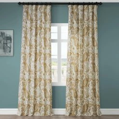 Coupon 😉 Exclusive Fabrics Edina Washed Printed Cotton Curtain Panel Edina Washed Grey 🎁 -Exclusive Fabrics SHOP Exclusive Fabrics Edina Washed Printed Cotton Single Curtain Panel 6