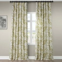 Coupon 😉 Exclusive Fabrics Edina Washed Printed Cotton Curtain Panel Edina Washed Grey 🎁 -Exclusive Fabrics SHOP Exclusive Fabrics Edina Washed Printed Cotton Single Curtain Panel 7