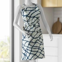 Hot Sale 🔔 Exclusive Fabrics Ellis Printed Cotton Apron - 27 X 34 ✔️ -Exclusive Fabrics SHOP Exclusive Fabrics Ellis Printed Cotton Apron 2